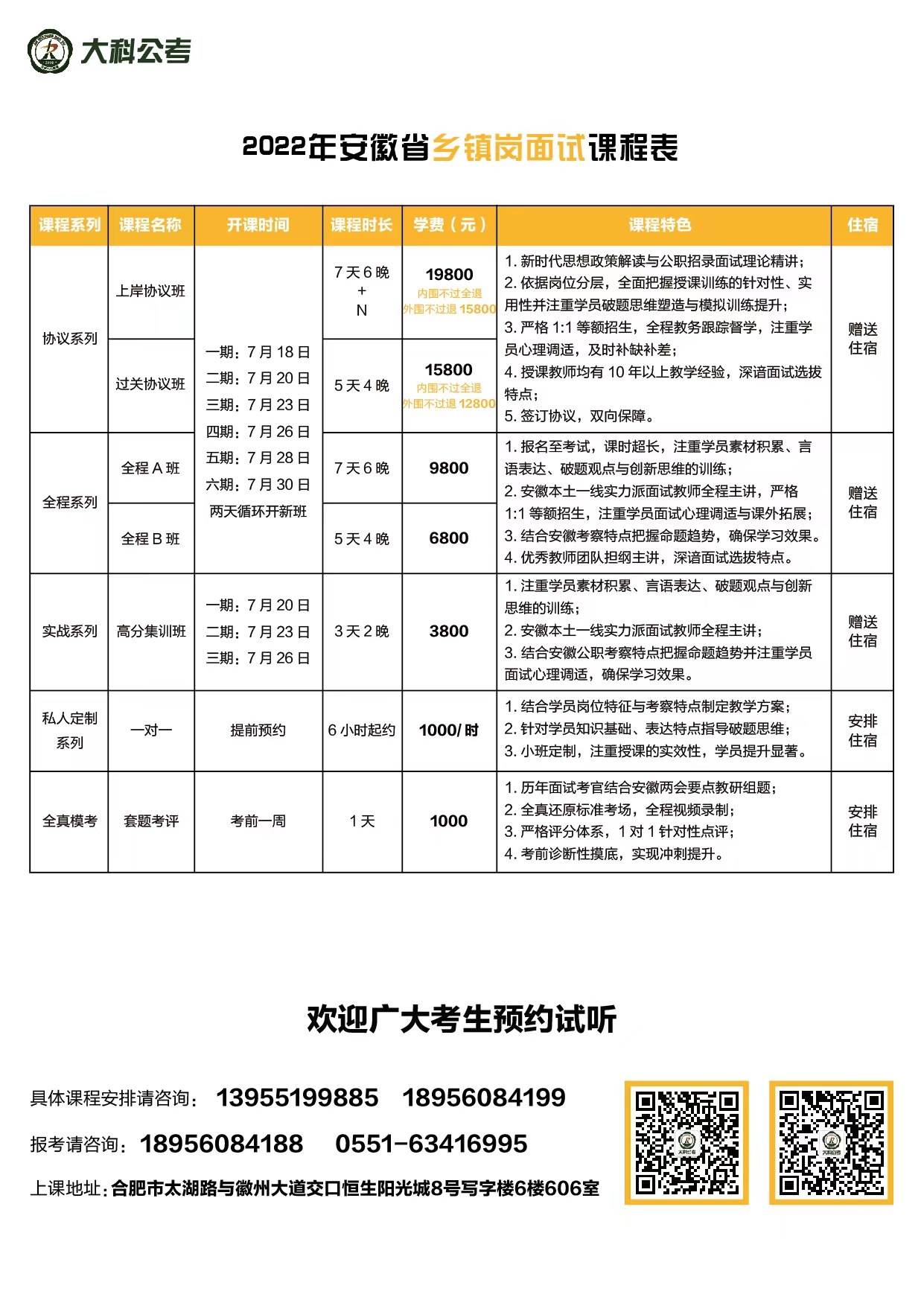 2022年安徽省乡镇岗面试课程表